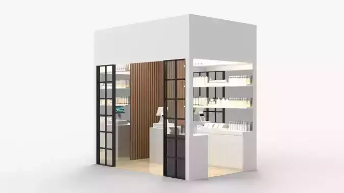 Beauty Care Booth Design Modern Cosmetic Retail Kiosk