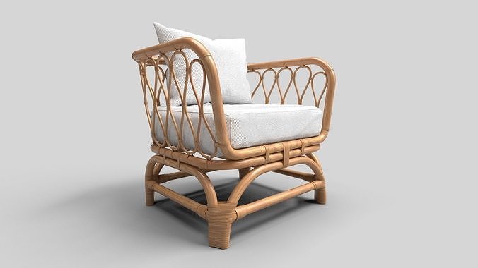 Chair Wooden CG2 3D model