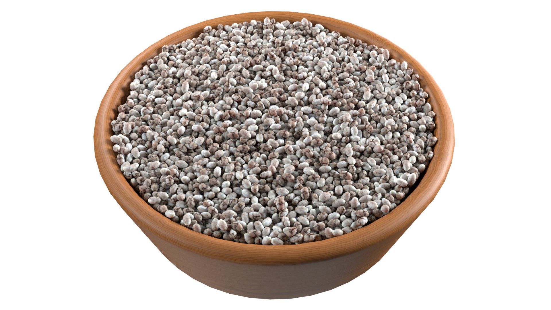 Seeds Grain Beans Nuts Mega Bowl collection Low-poly 3D model_9