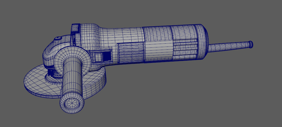 3d model Angle Grinder  dewalt Low-poly 3D model_11