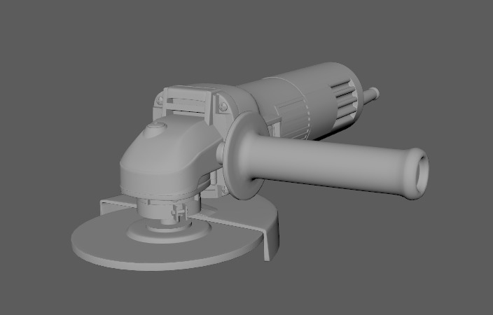 3d model Angle Grinder  dewalt Low-poly 3D model_5