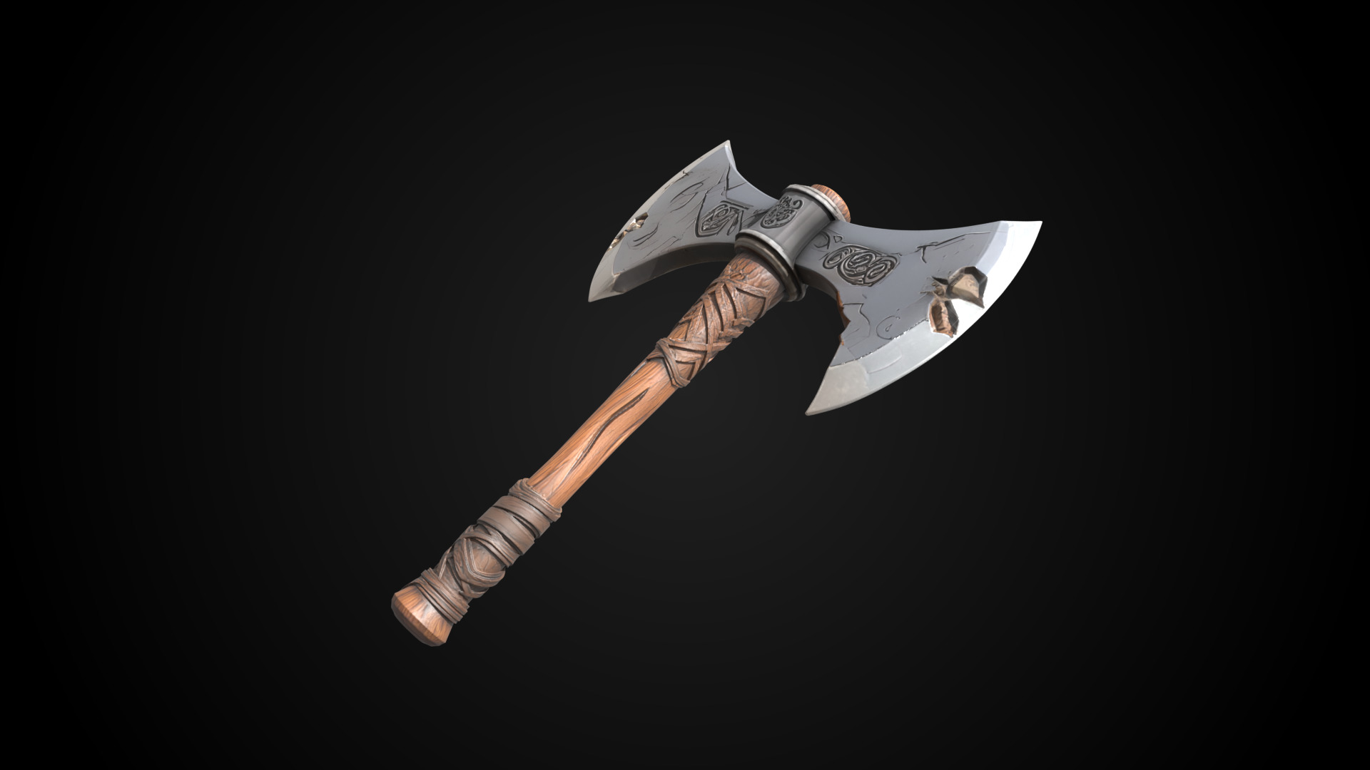 Stylized Dwarf Sword - Ironcleave - Game Ready 3D model_6