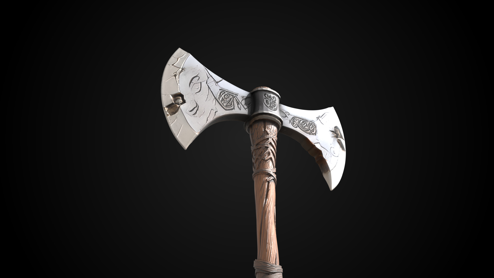 Stylized Dwarf Sword - Ironcleave - Game Ready 3D model_4