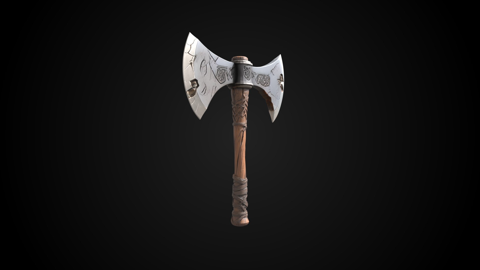 Stylized Dwarf Sword - Ironcleave - Game Ready 3D model_2