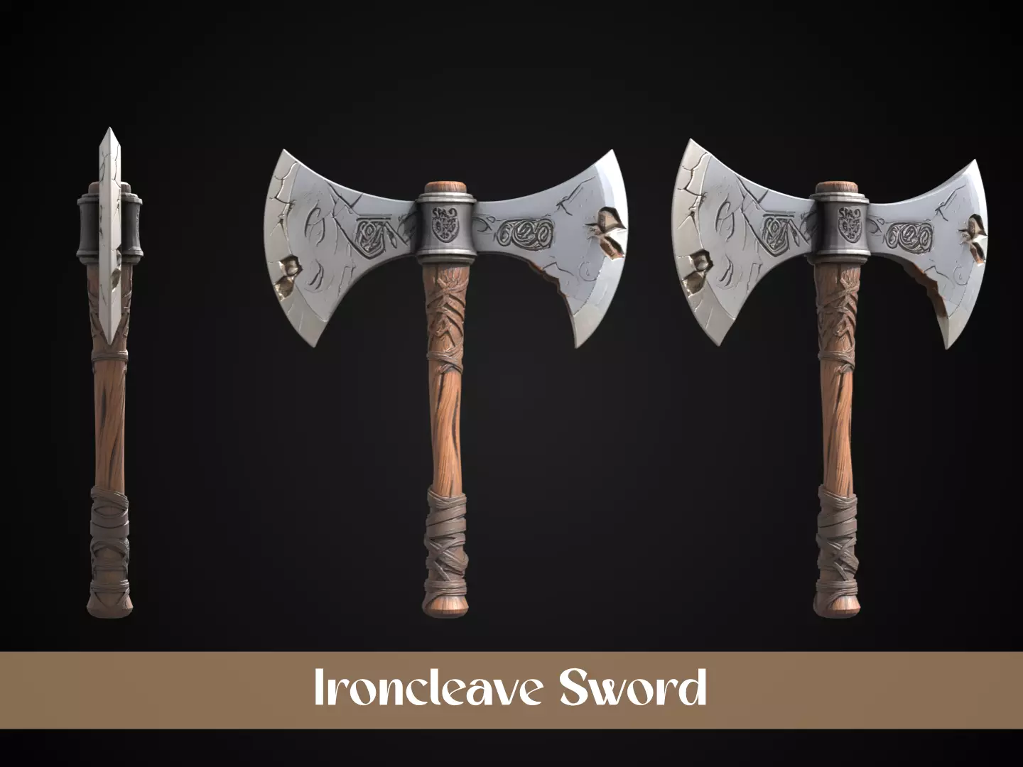 Stylized Dwarf Sword - Ironcleave 3D print model