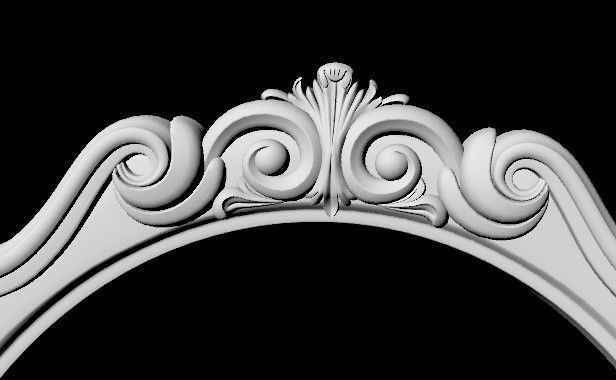 carved frame for mirror 3D model_4