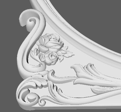 carved frame for mirror 3D model_3