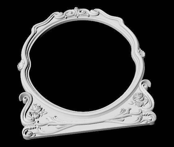 carved frame for mirror 3D model_2