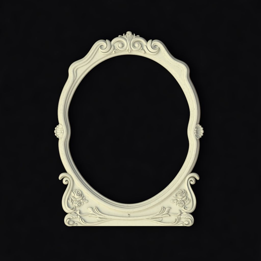 carved frame for mirror 3D model_1