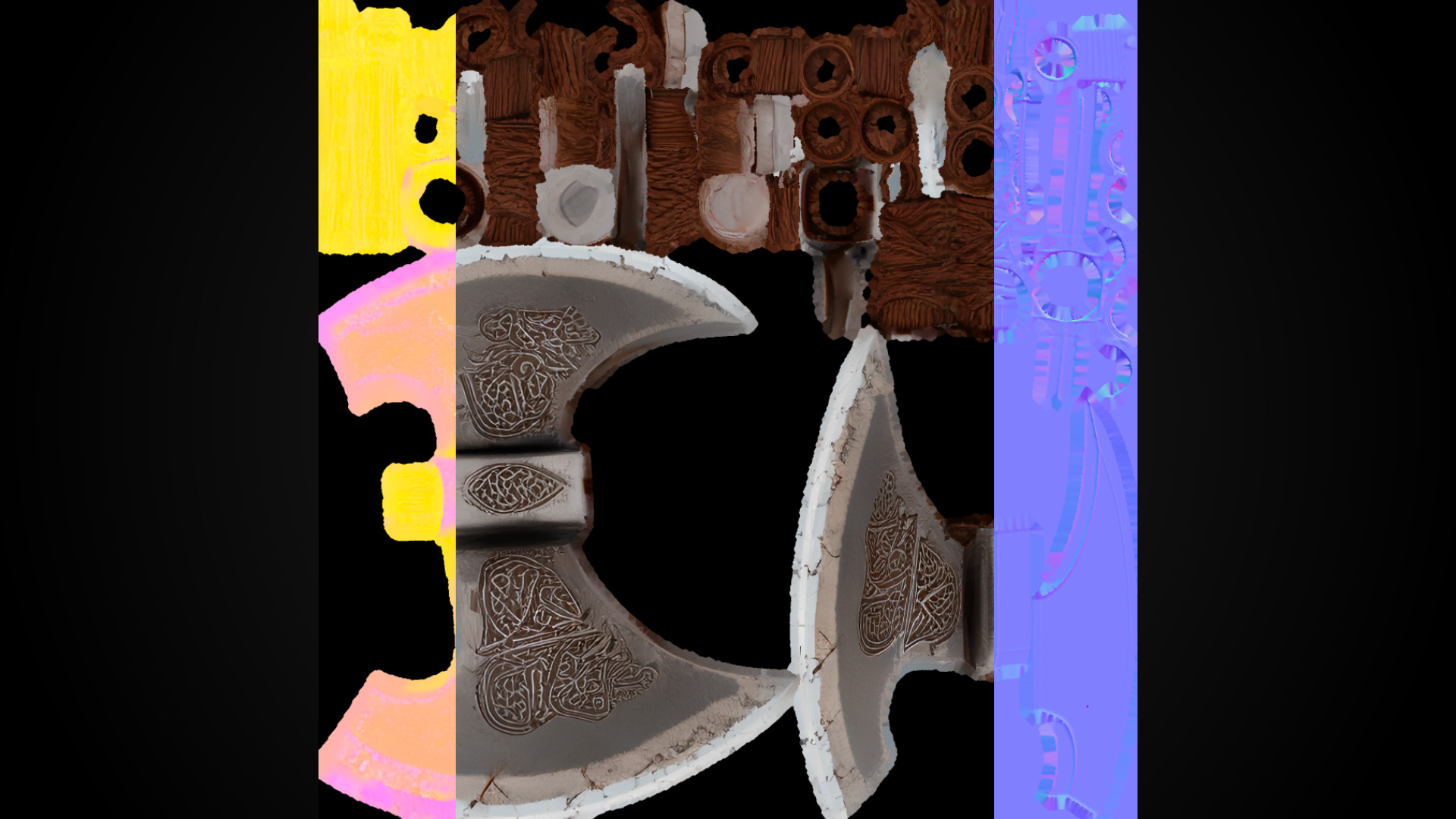 Stylized Dwarf Sword - Boulderbite - Game Ready 3D model_8