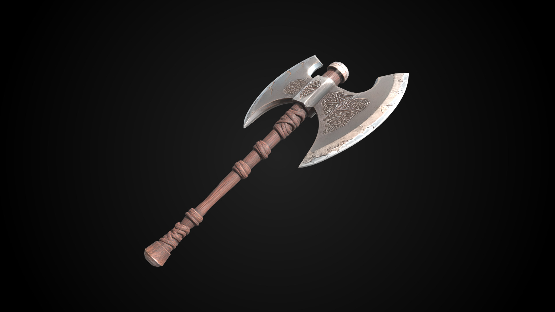 Stylized Dwarf Sword - Boulderbite - Game Ready 3D model_6