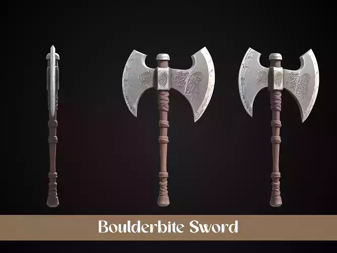 Stylized Dwarf Sword - Boulderbite