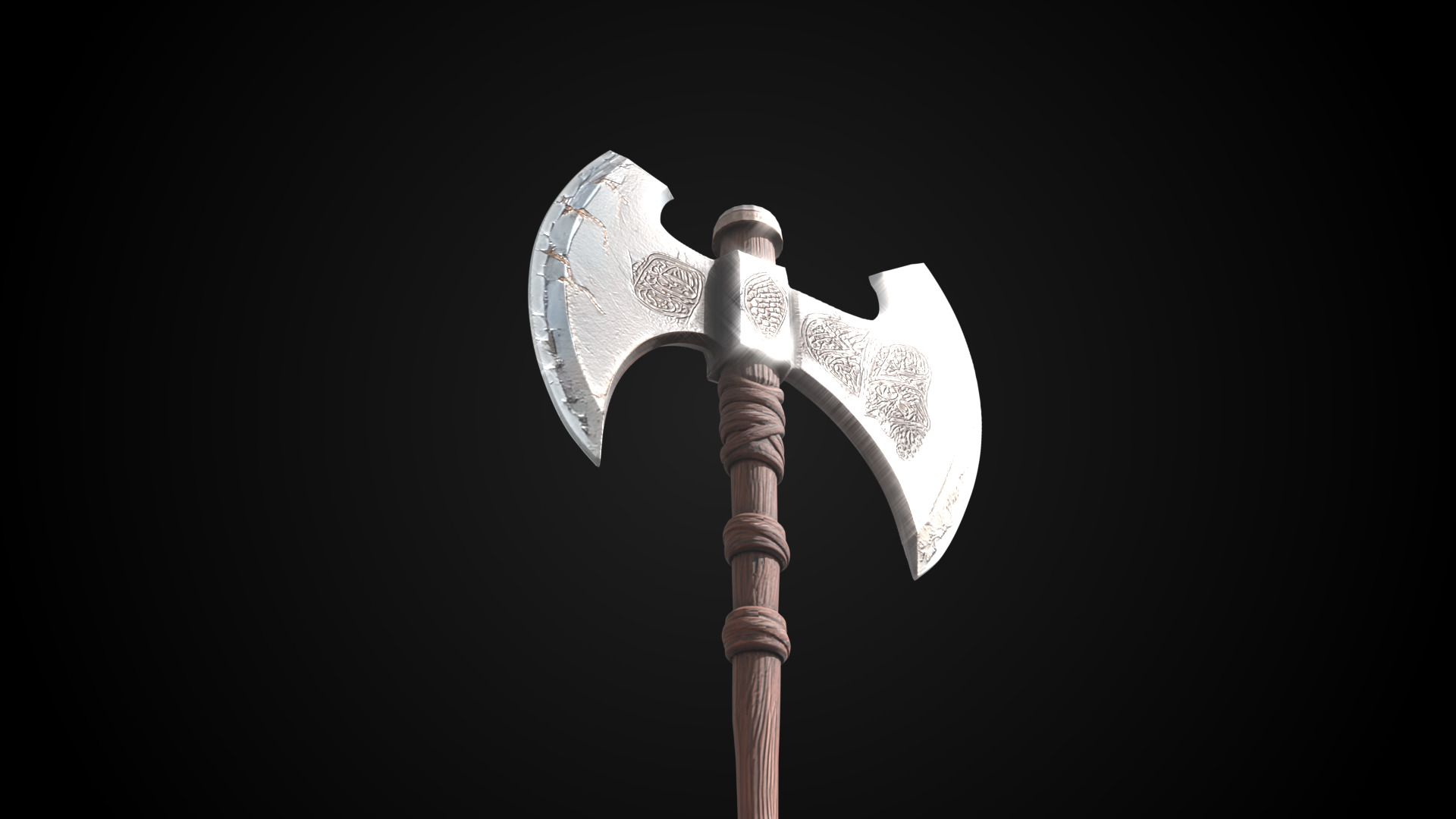 Stylized Dwarf Sword - Boulderbite - Game Ready 3D model_4