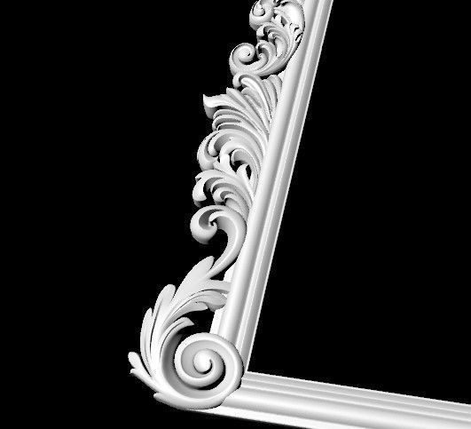 carved frame for mirror 3D model_3