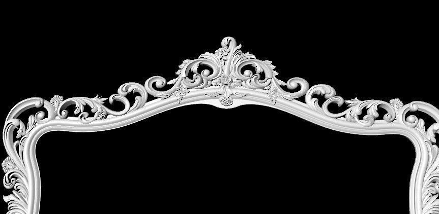 carved frame for mirror 3D model_2