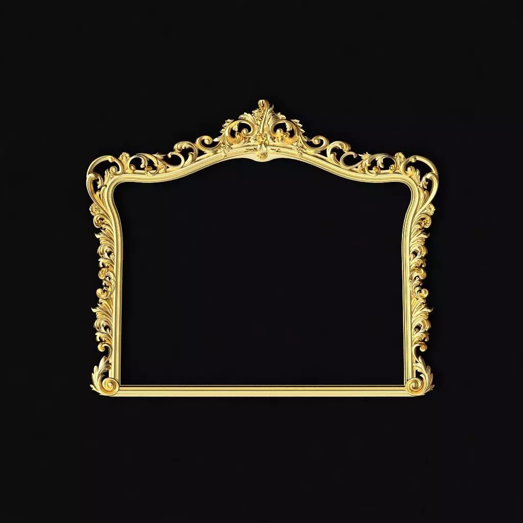 carved frame for mirror 3D model_0
