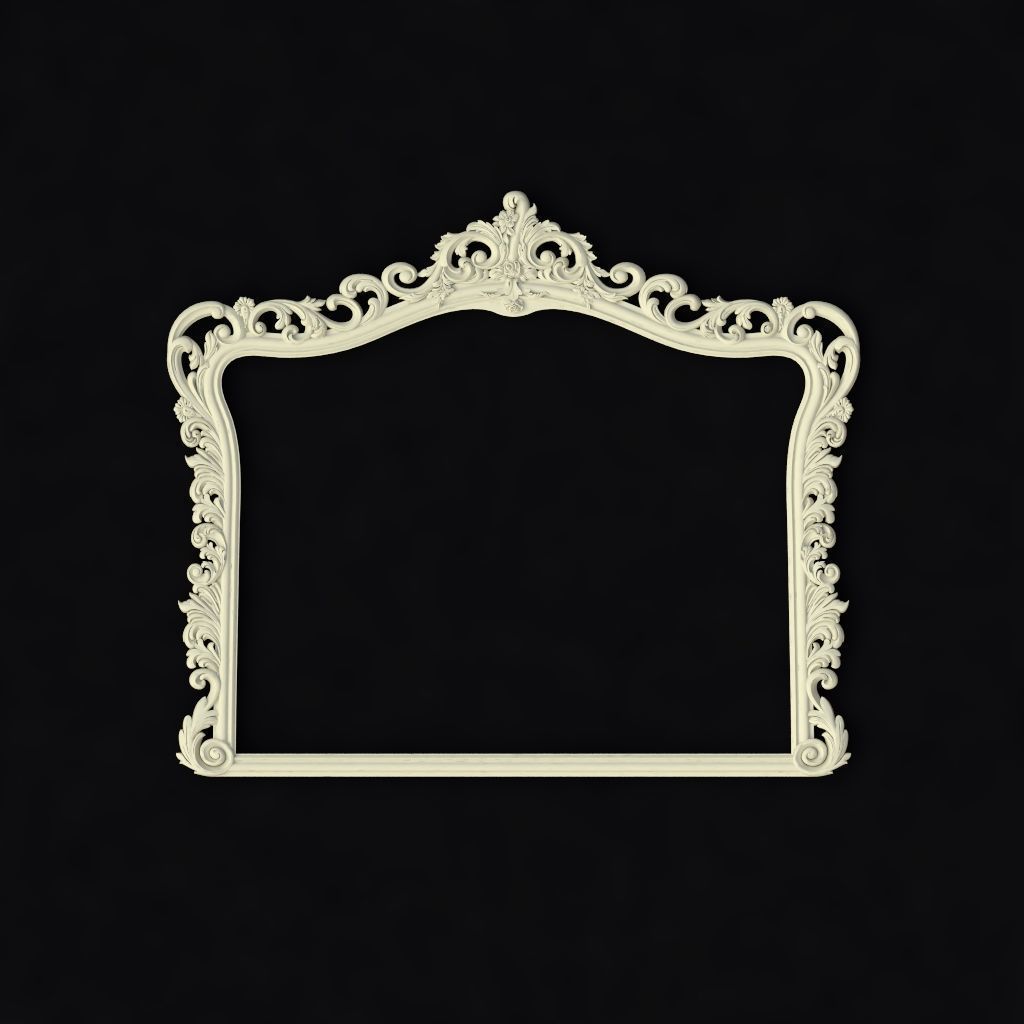 carved frame for mirror 3D model_1