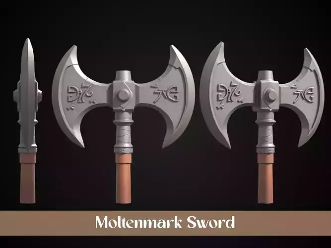 Stylized Dwarf Sword - Moltenmark