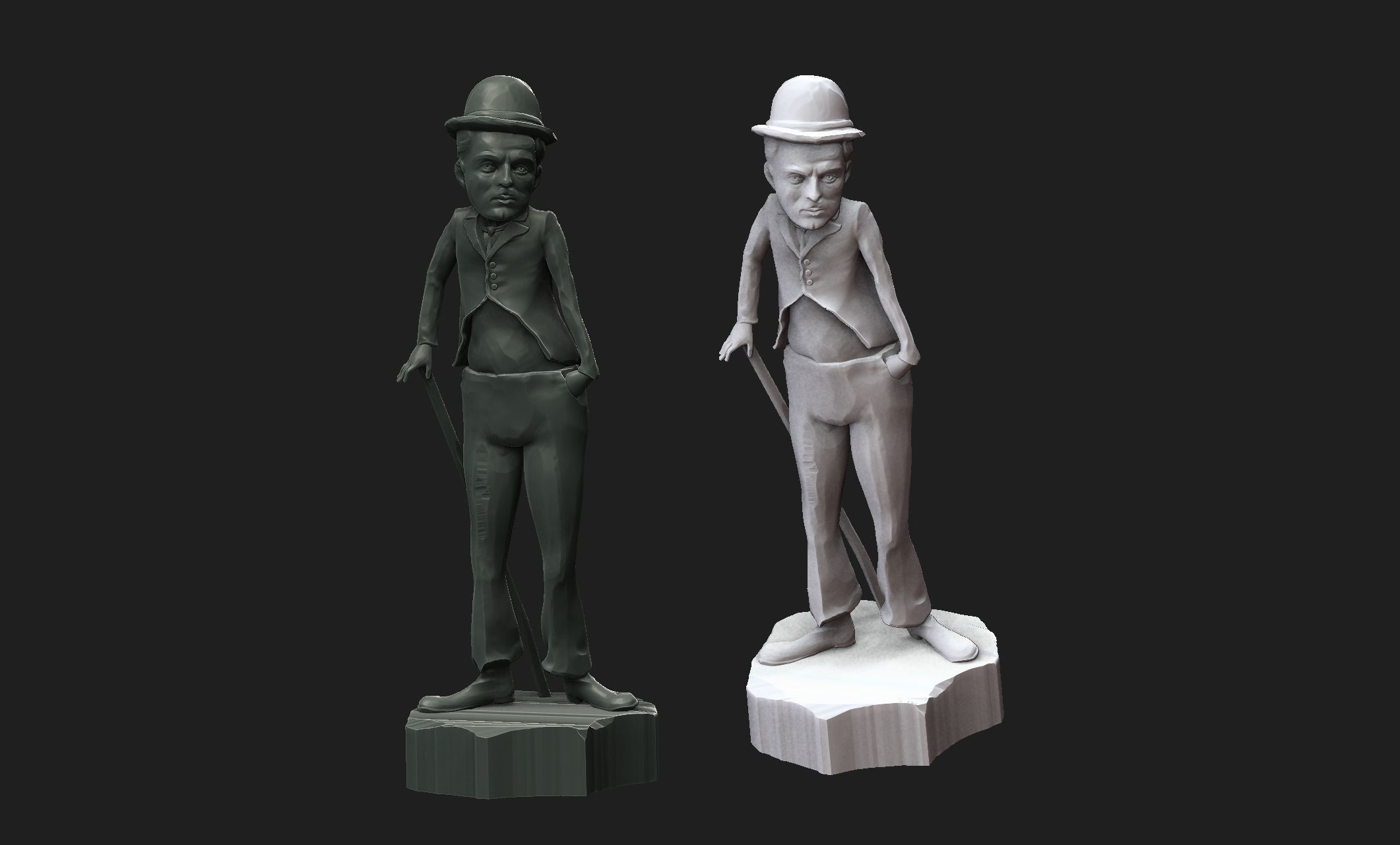 Charlie Chaplin 3D print model_5