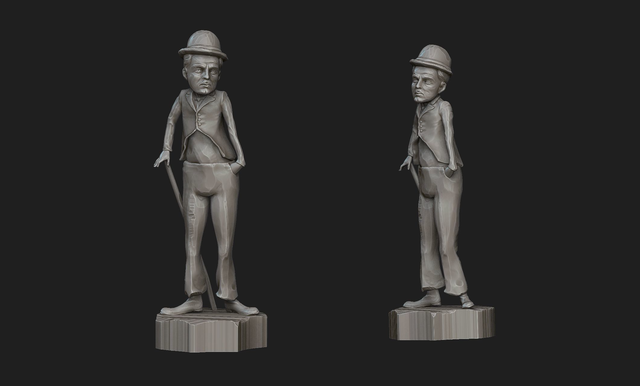 Charlie Chaplin 3D print model_7