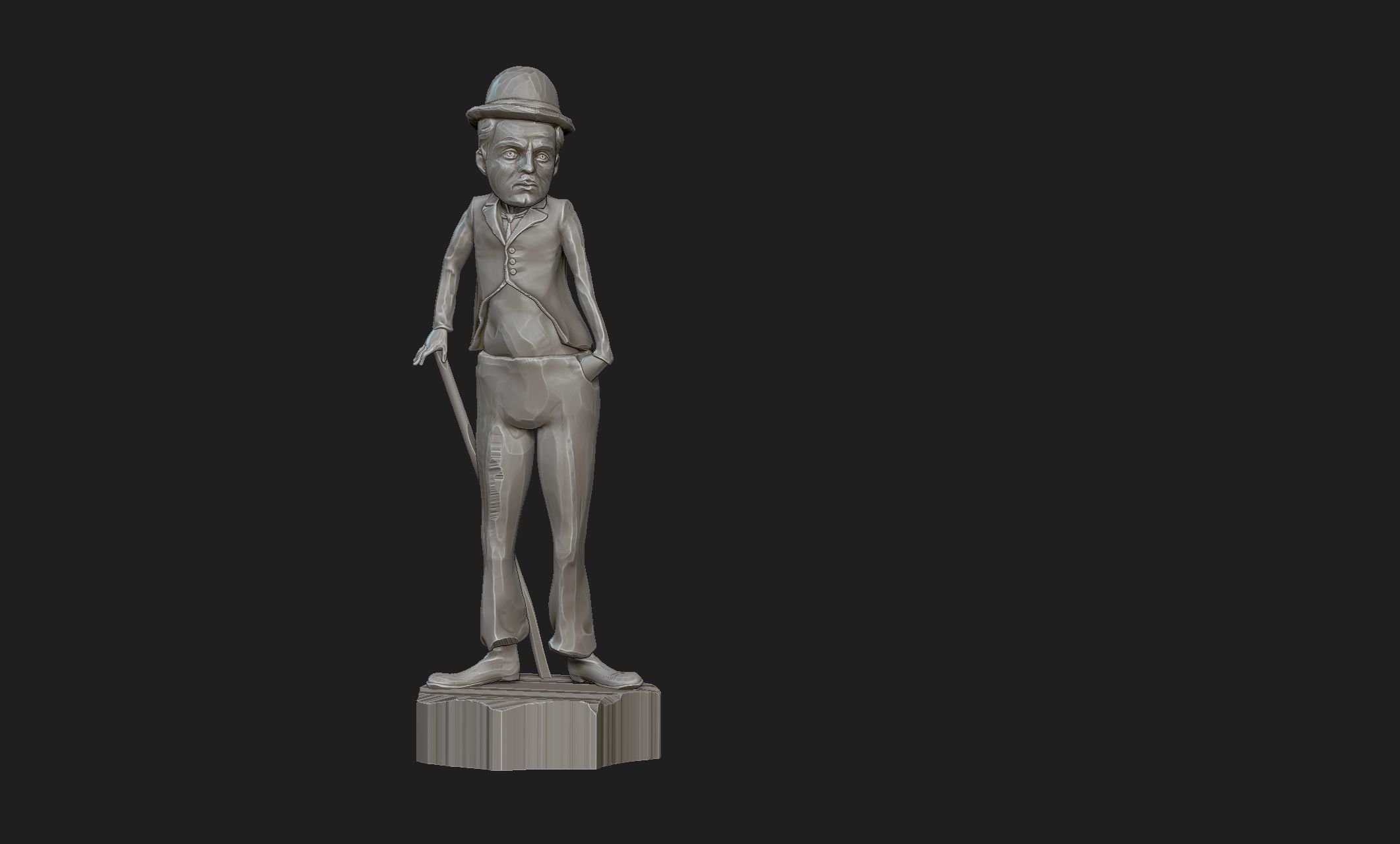 Charlie Chaplin 3D print model_3