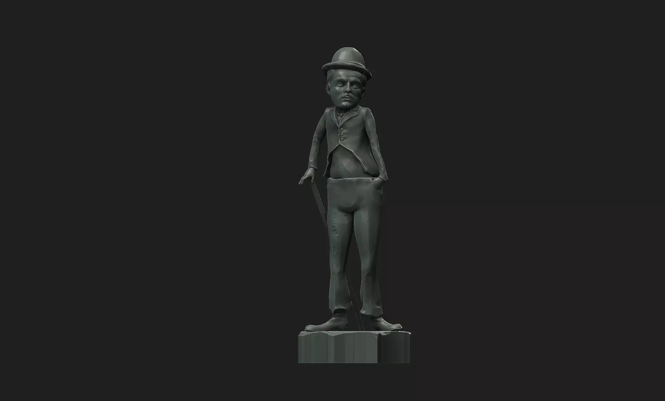 Charlie Chaplin 3D print model_0