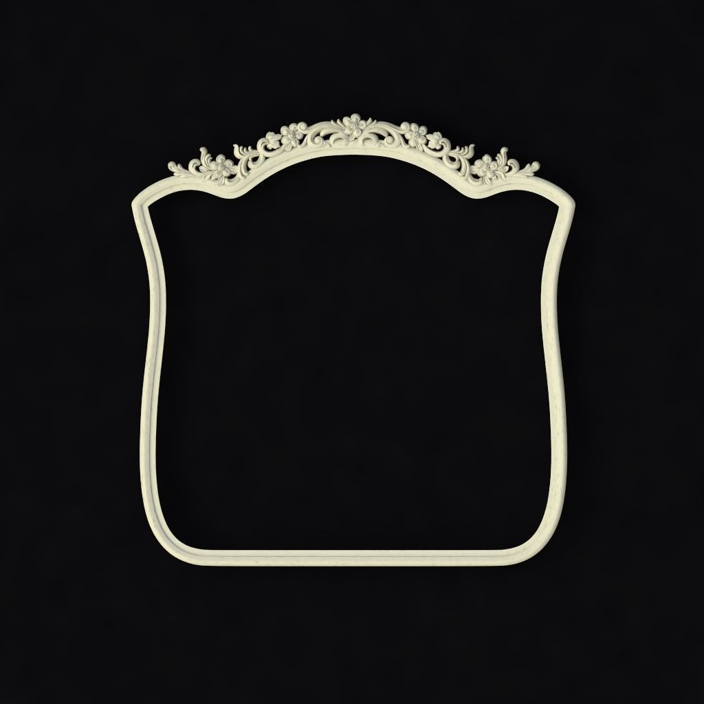 carved frame for mirror 3D model_1