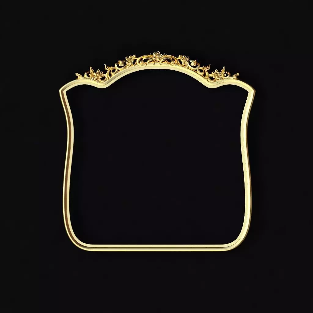 carved frame for mirror 3D model_0