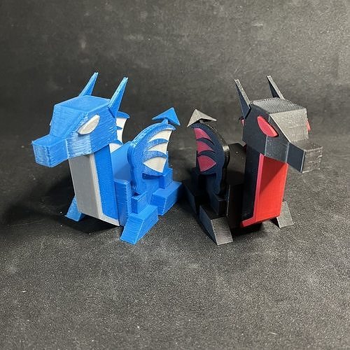 Low Poly Baby RoboDragon 3D print model