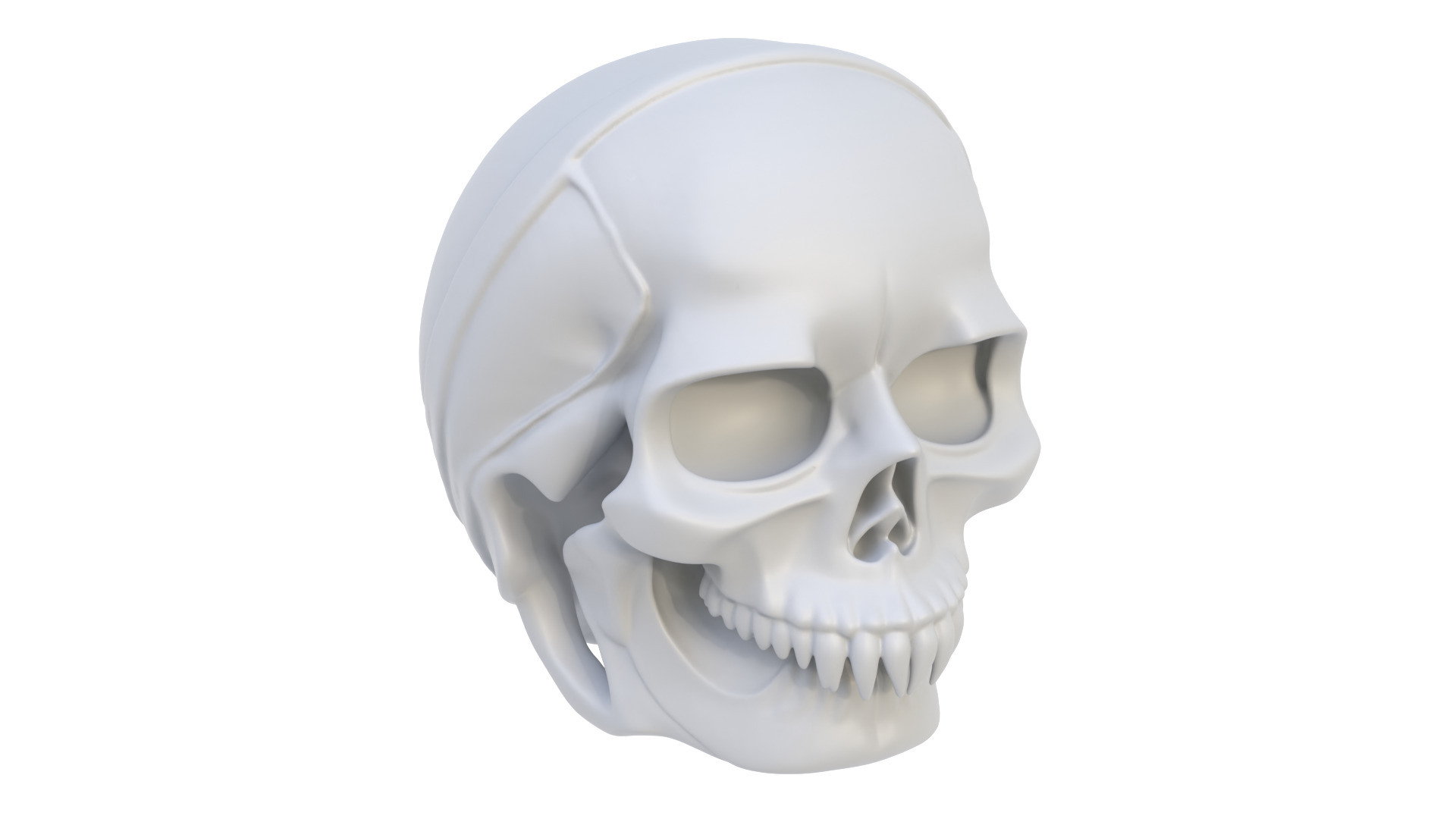 Decorative skull 3D model_2