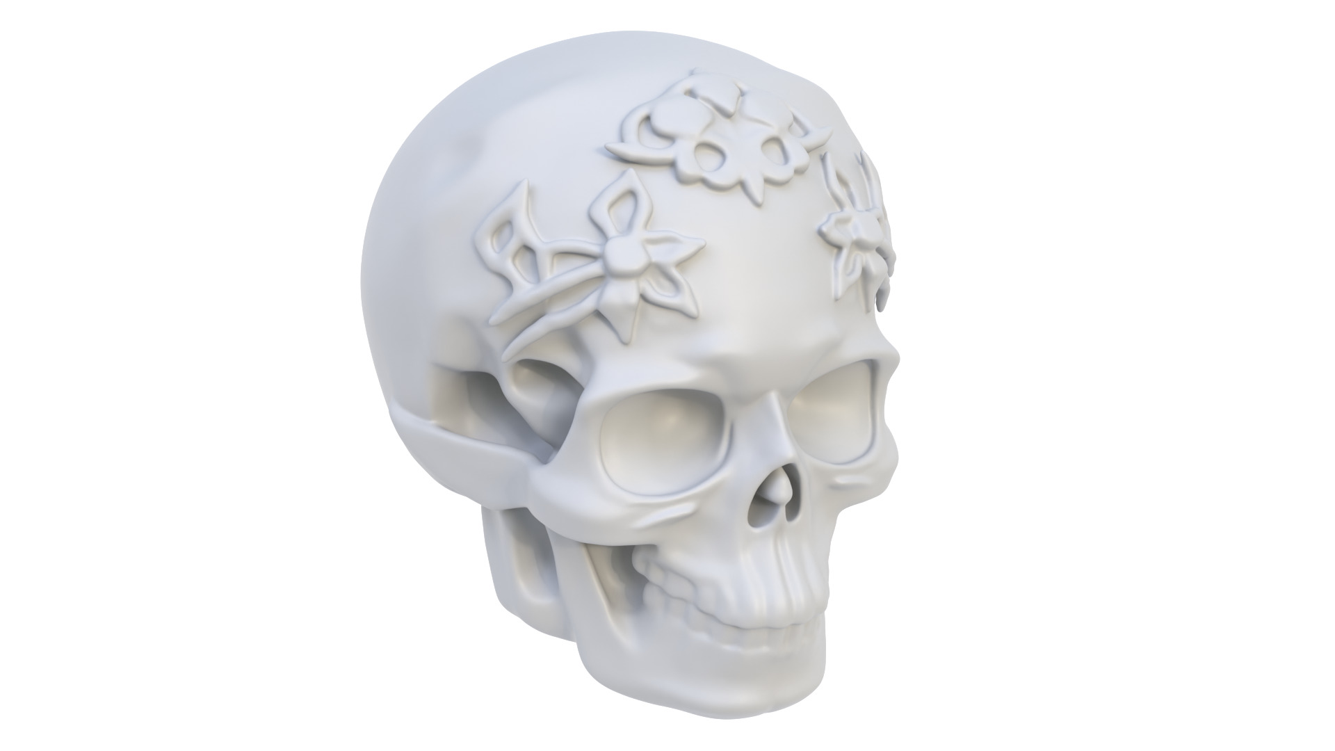 Decorative skull 3D model_6