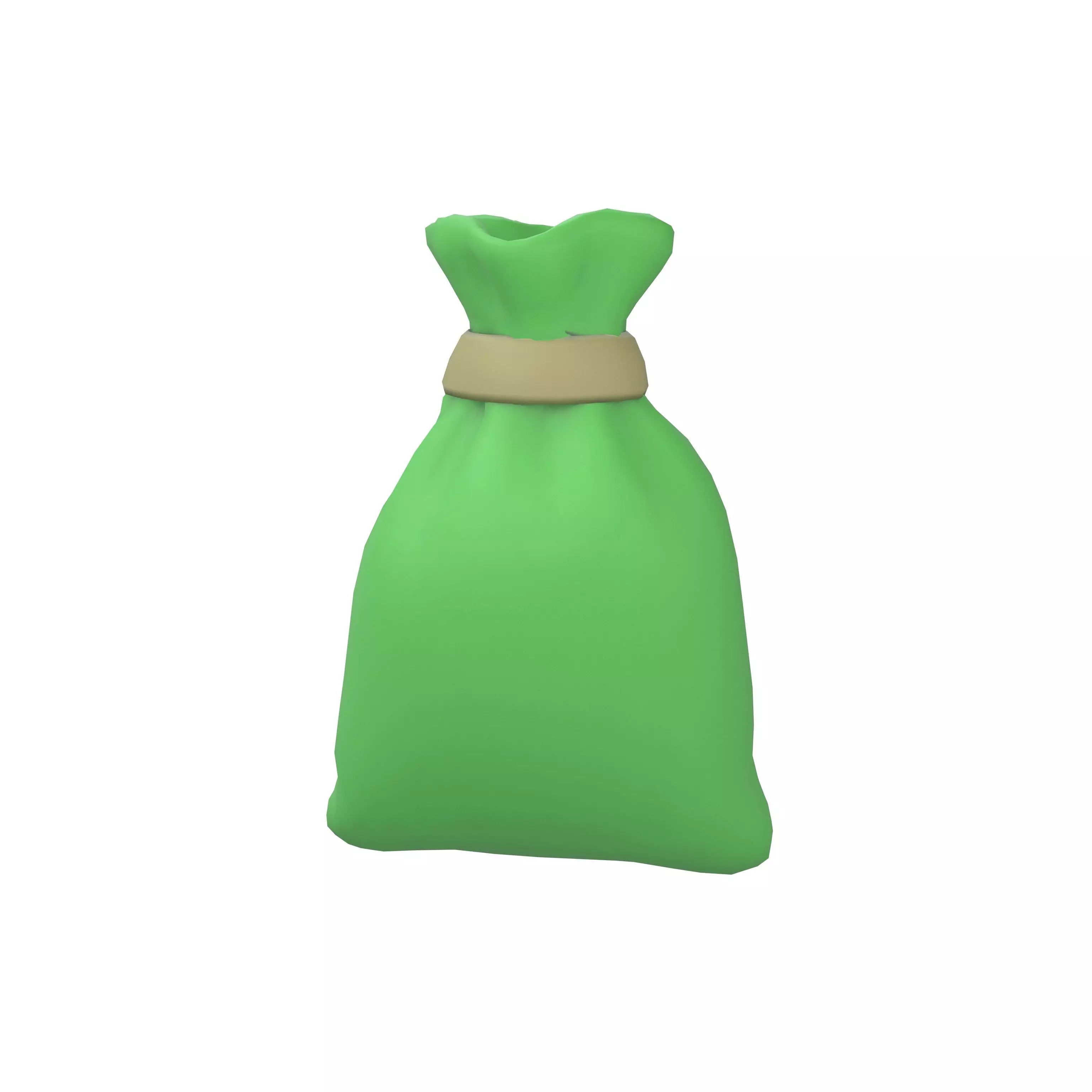 Money Bag v4 001 Low-poly 3D model_0