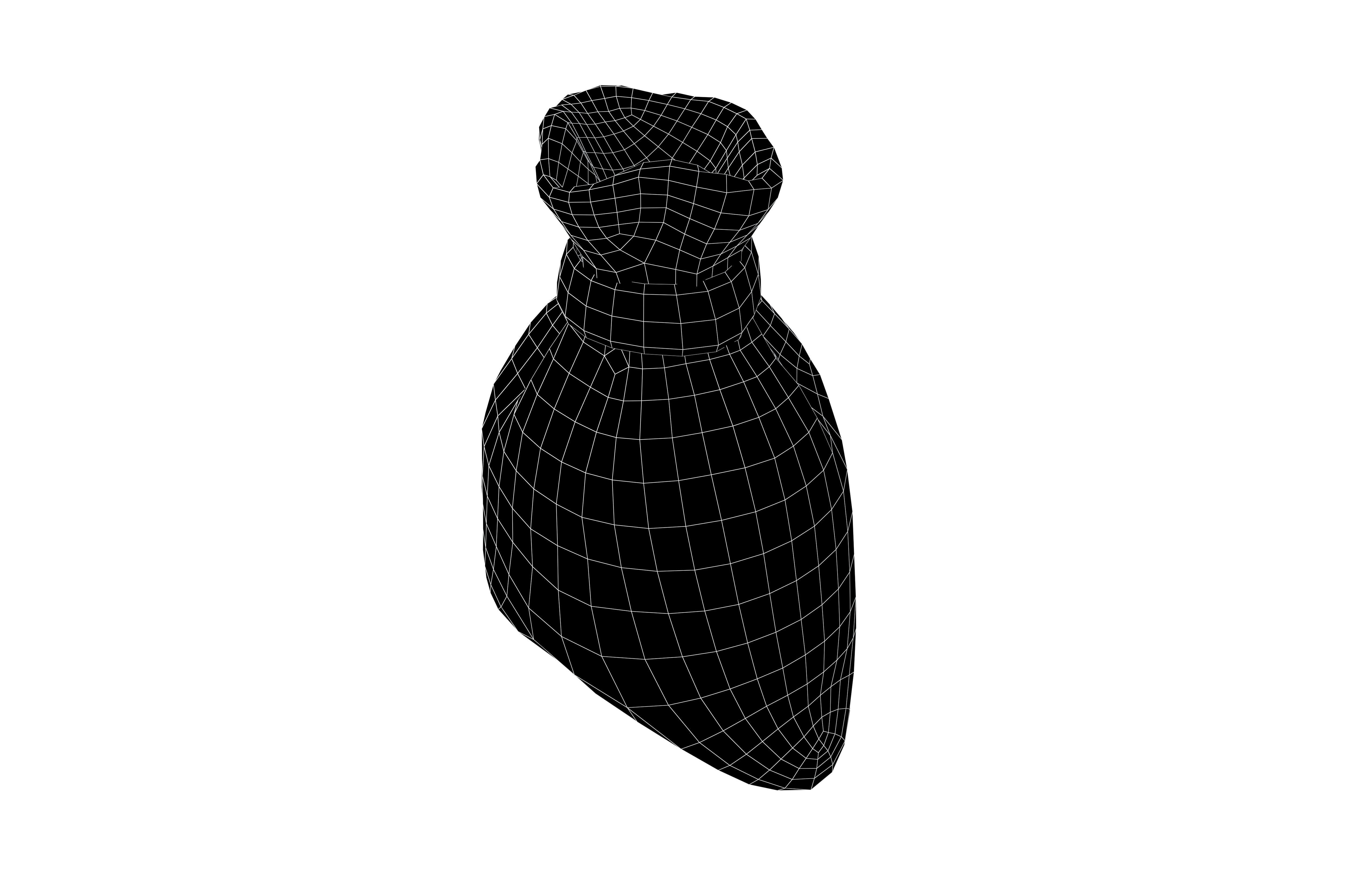Money Bag v4 001 Low-poly 3D model_5