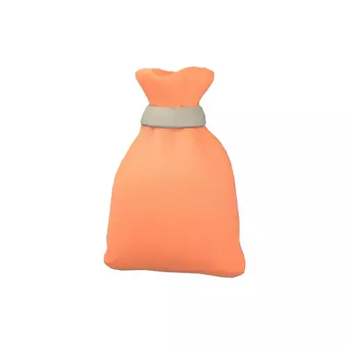 Money Bag v4 004 Low-poly 3D model