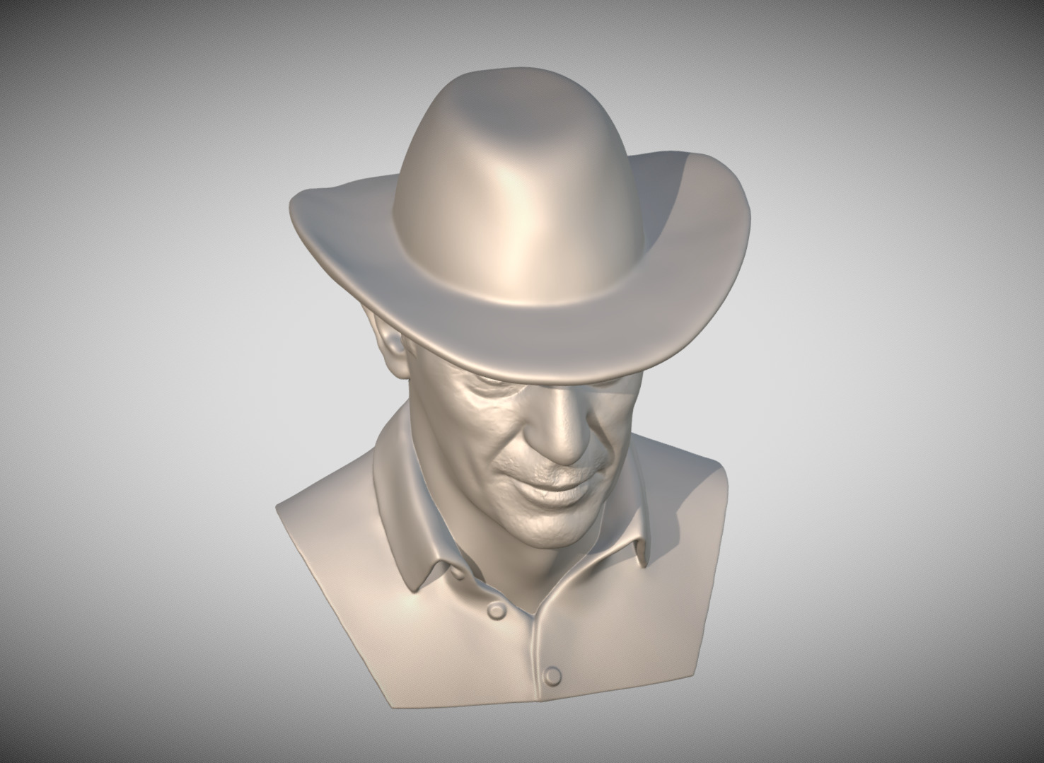 John Dutton Kevin Costner from Yellowstone bust for 3D printing 3D print model_9