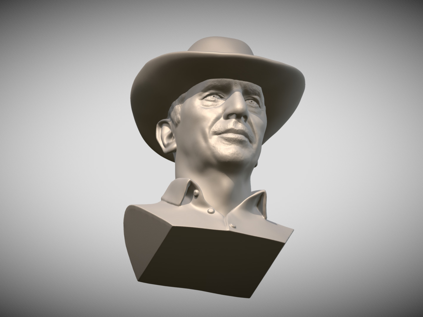 John Dutton Kevin Costner from Yellowstone bust for 3D printing 3D print model_11