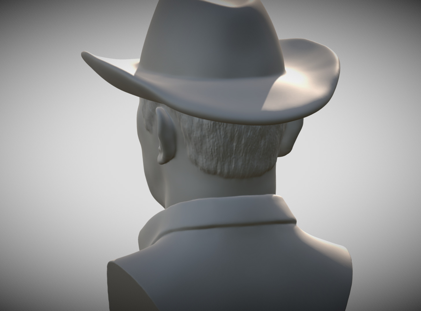 John Dutton Kevin Costner from Yellowstone bust for 3D printing 3D print model_4