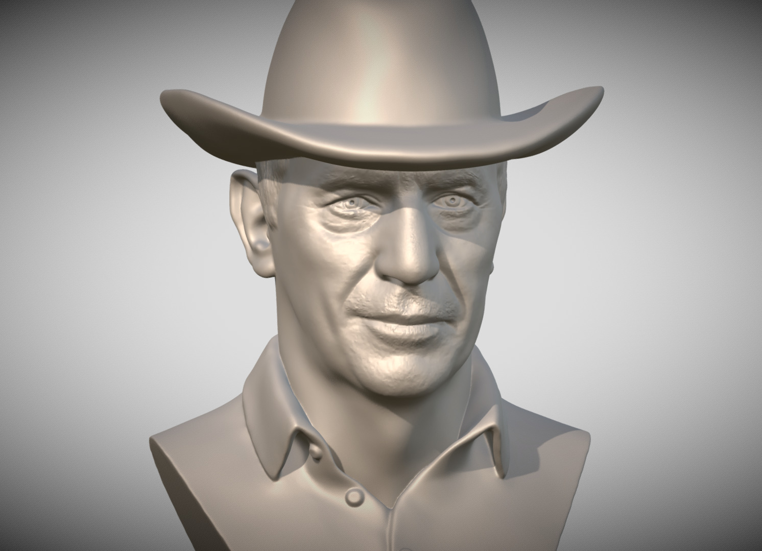 John Dutton Kevin Costner from Yellowstone bust for 3D printing 3D print model_8