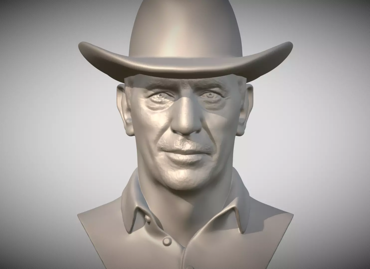 John Dutton Kevin Costner from Yellowstone bust for 3D printing 3D print model_0