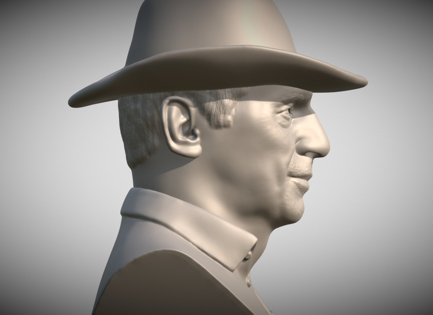 John Dutton Kevin Costner from Yellowstone bust for 3D printing 3D print model_6