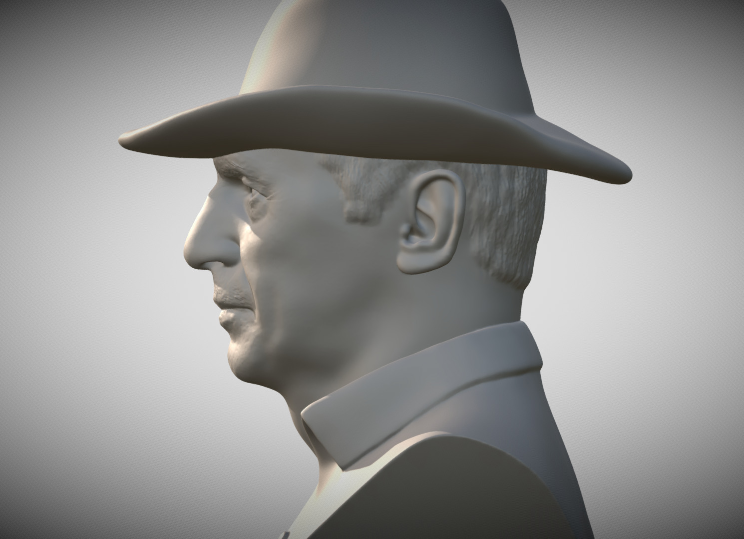 John Dutton Kevin Costner from Yellowstone bust for 3D printing 3D print model_3