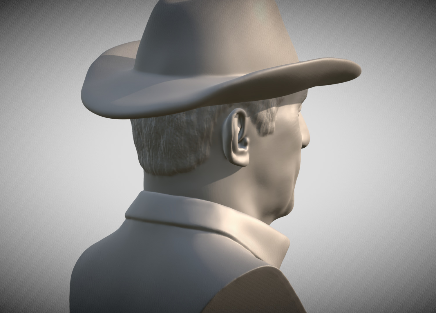 John Dutton Kevin Costner from Yellowstone bust for 3D printing 3D print model_5