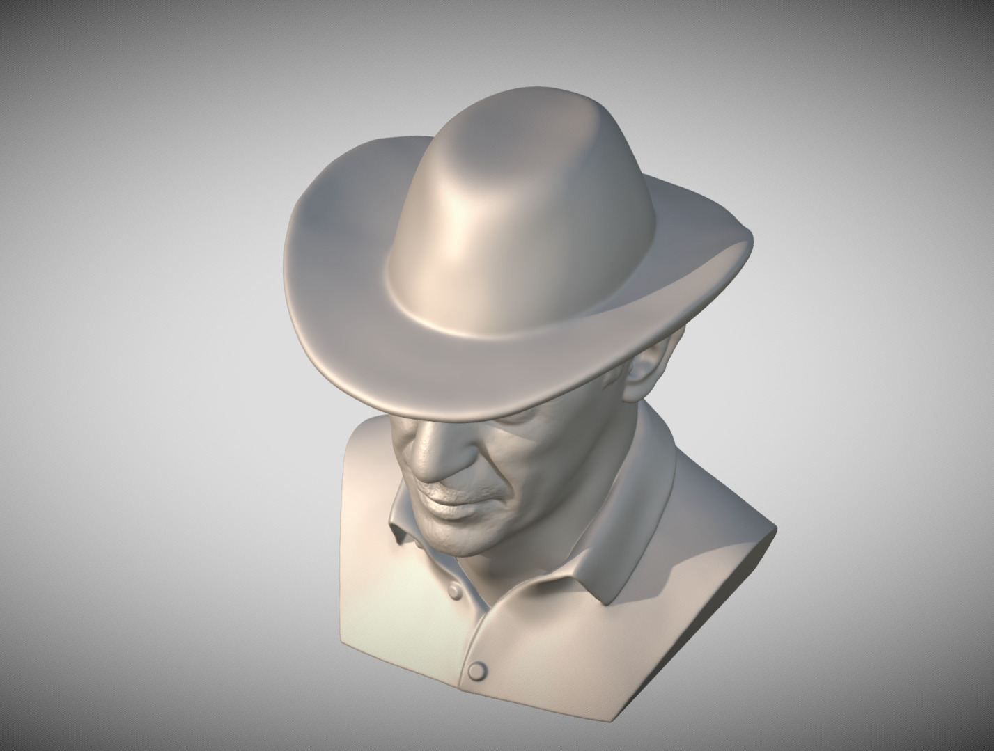 John Dutton Kevin Costner from Yellowstone bust for 3D printing 3D print model_10