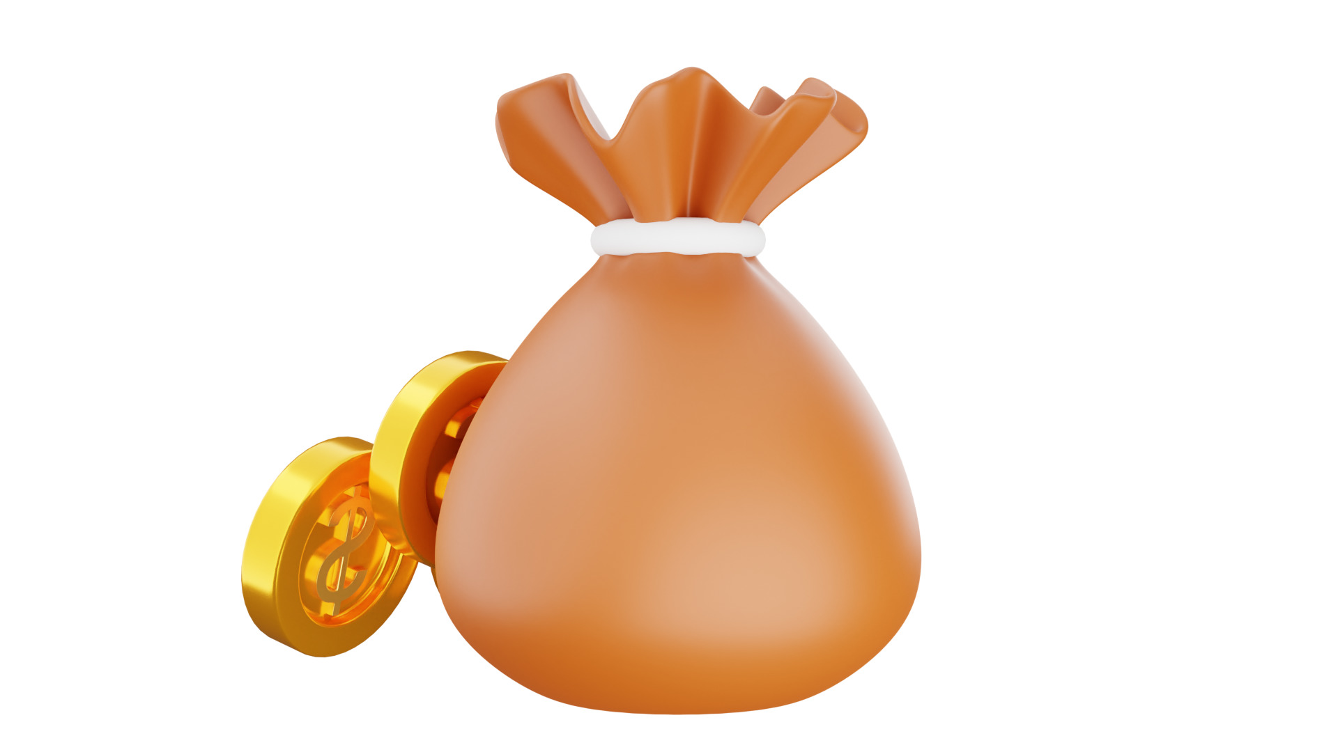 Dollar Bag 3D Illustration 3D model_8