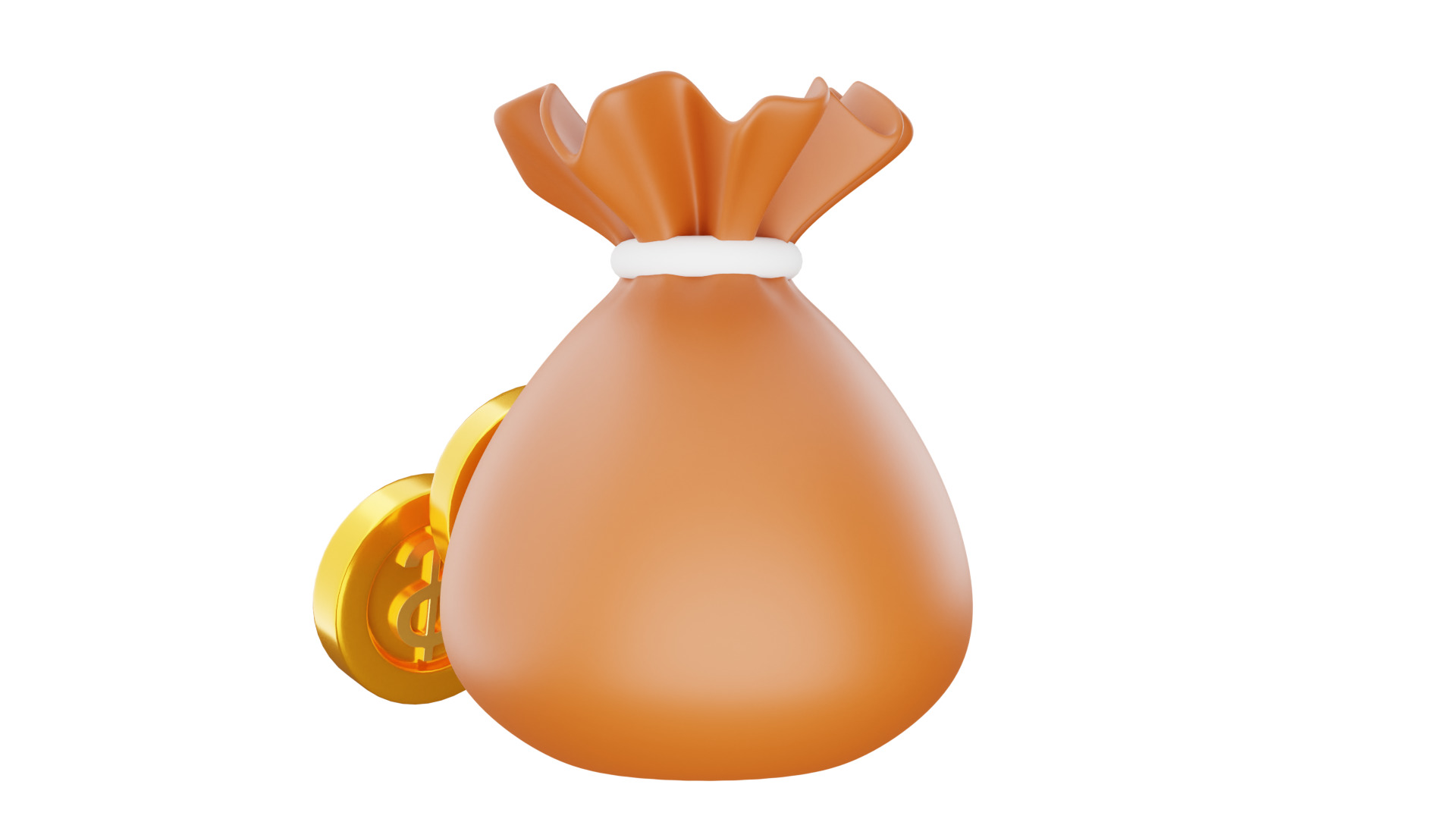 Dollar Bag 3D Illustration 3D model_9