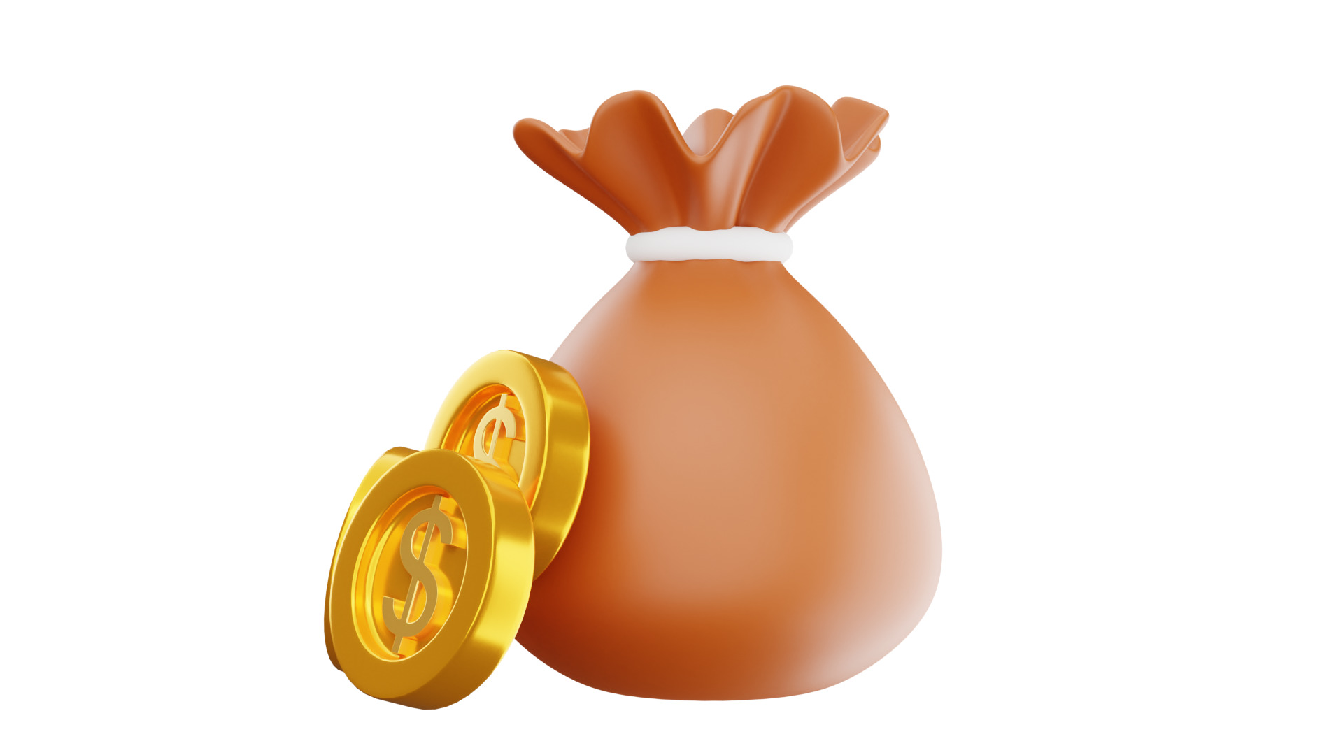 Dollar Bag 3D Illustration 3D model_4