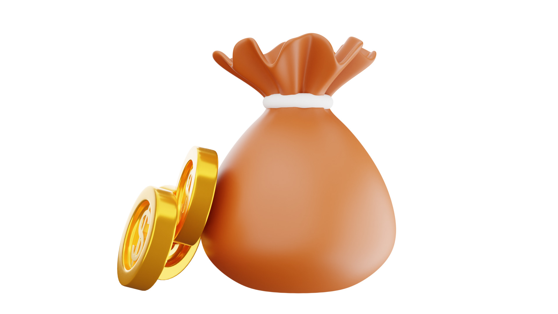 Dollar Bag 3D Illustration 3D model_5