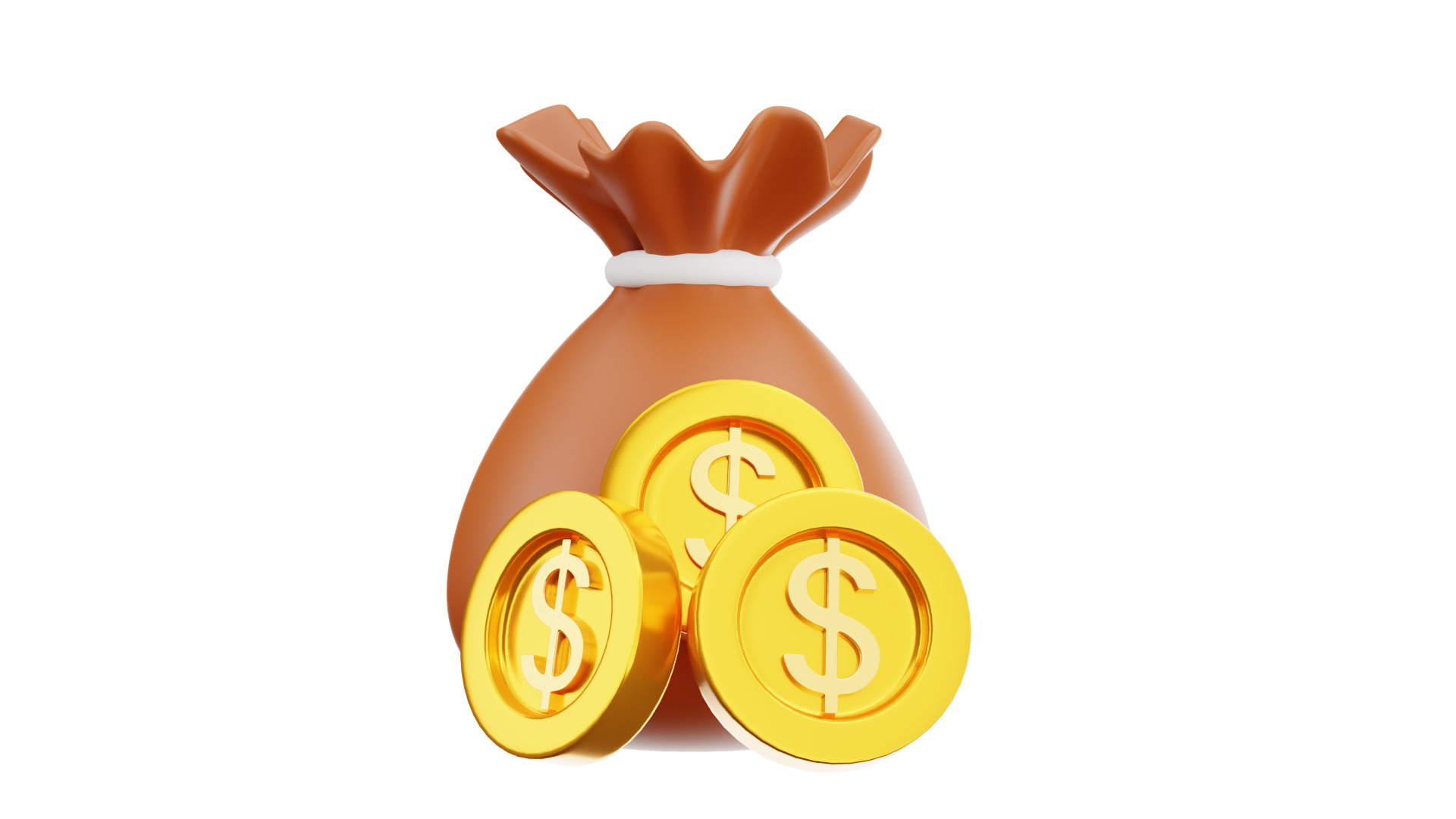 Dollar Bag 3D Illustration 3D model_1