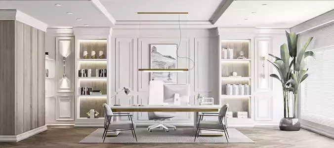 Classic Elegant Office Interior 