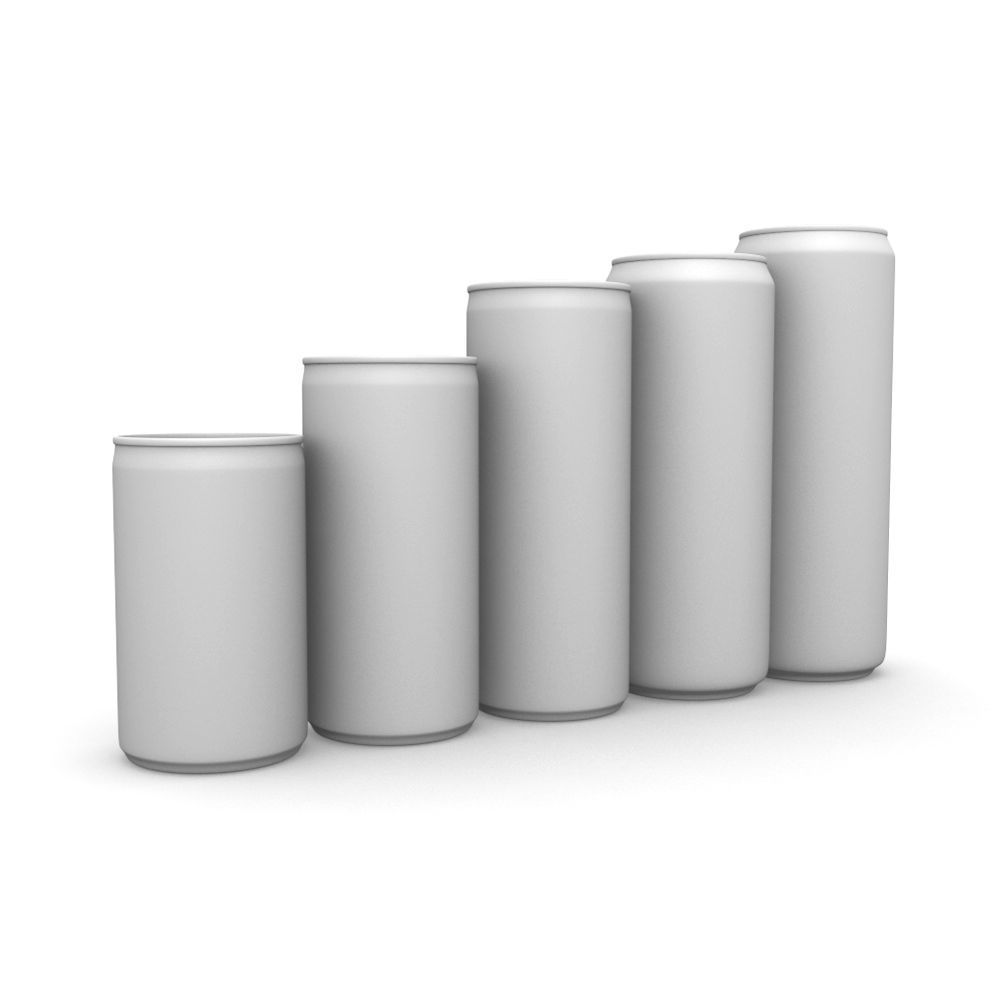 Drinks Cans - Slim Set Low-poly 3D model_9